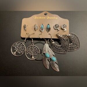 3/$20 Bohemian style earrings set- 6 pair set. Brand new.Great stocking stuffer